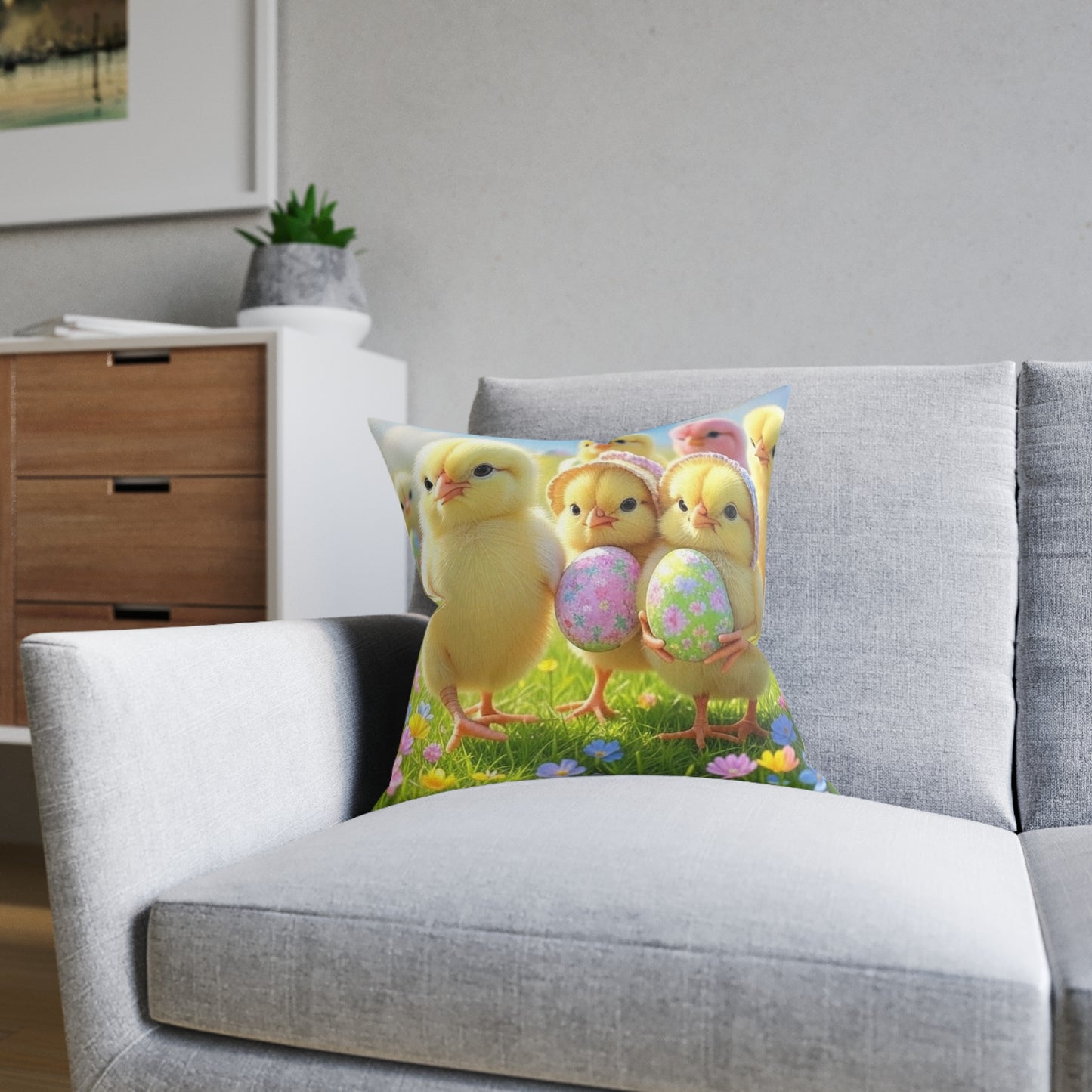 Chicks With Easter Eggs