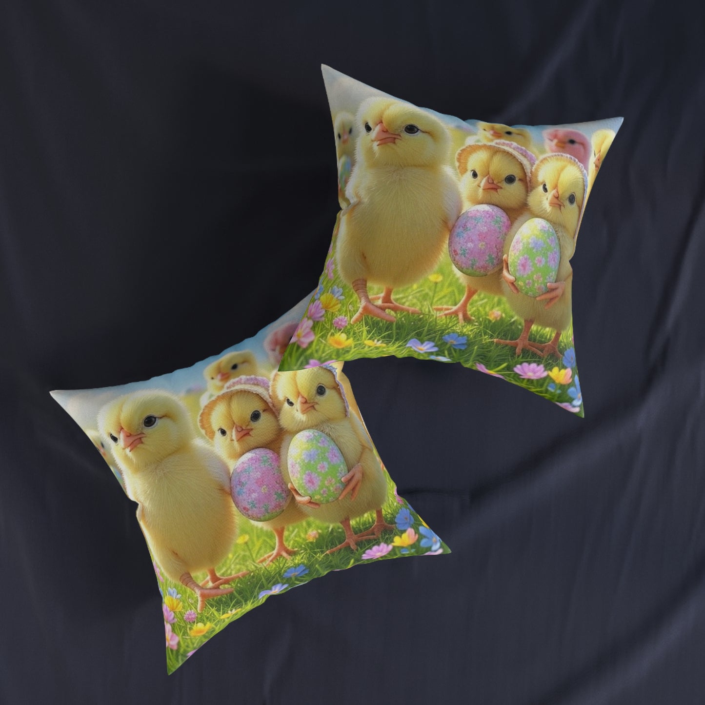 Chicks With Easter Eggs