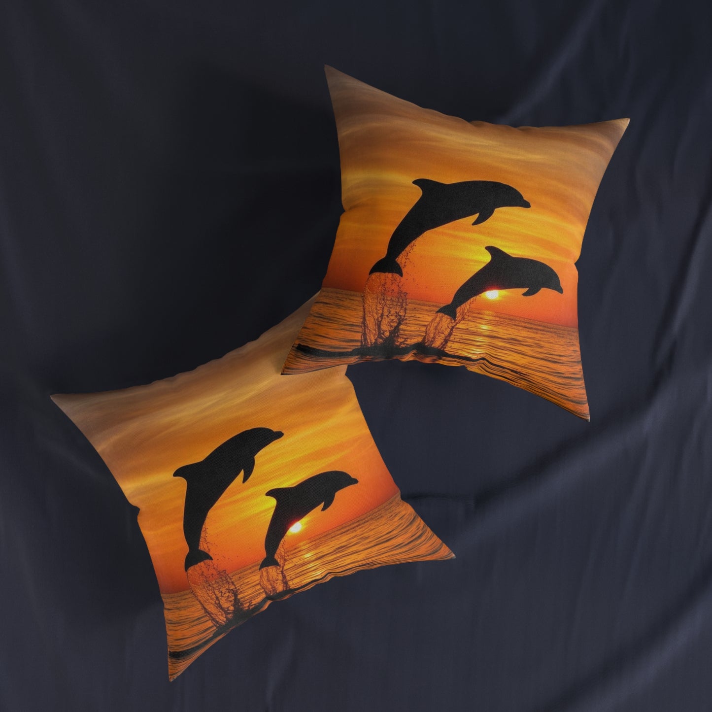 Dolphins In Sunset