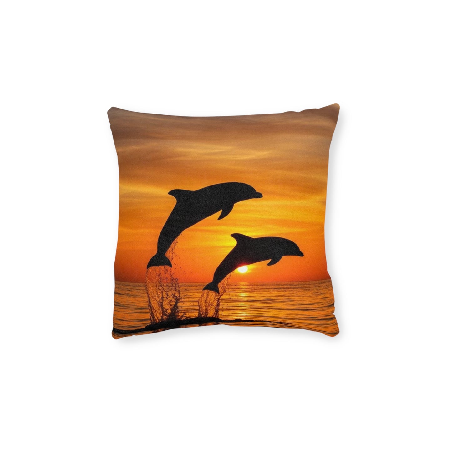 Dolphins In Sunset