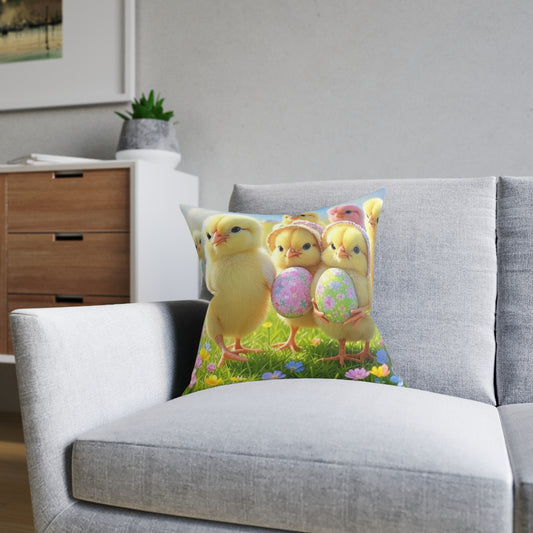 Chicks With Easter Eggs