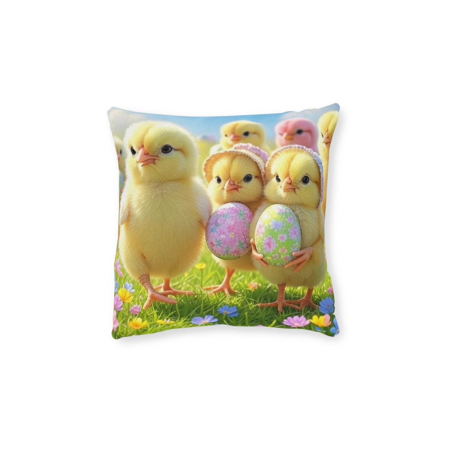 Chicks With Easter Eggs